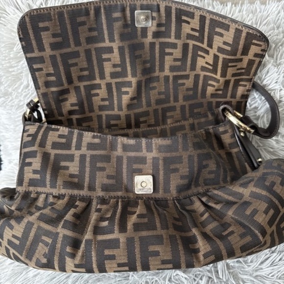 ✨ Fendi Zucca Monogram Shoulder Bag – Brown ✨ - Picture 6 of 8